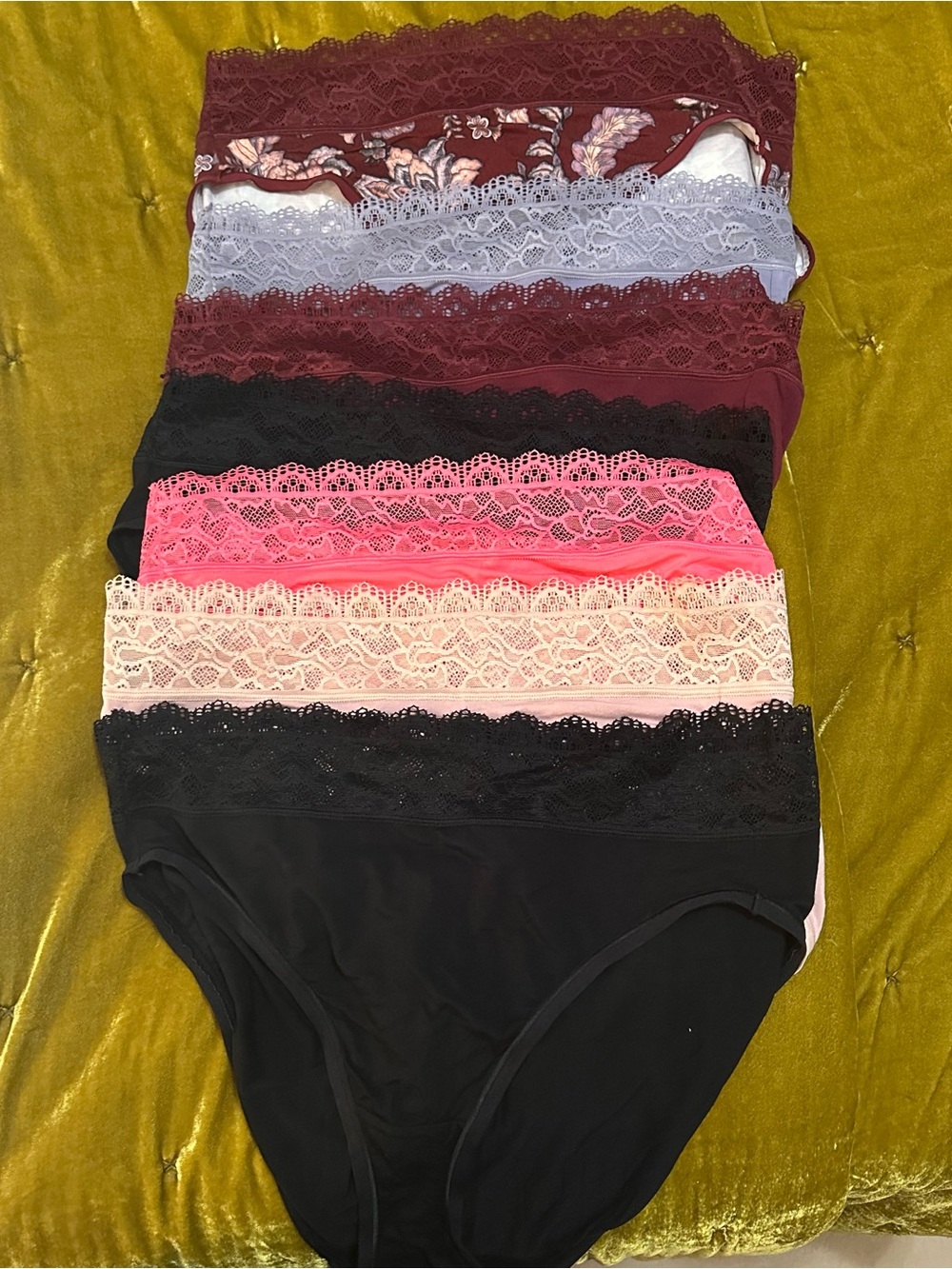 *Set of 7*. Soma Embraceable high leg panty with enchanting lace. Size XXL.